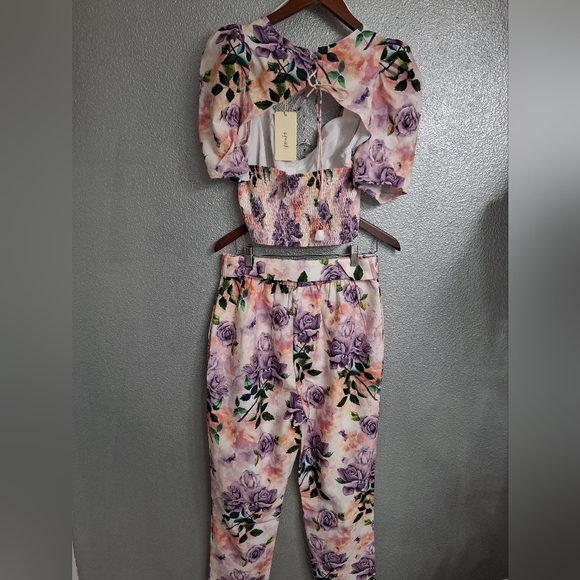 NWT a. peach Floral 2 Piece Set   Size L - Picture 12 of 12